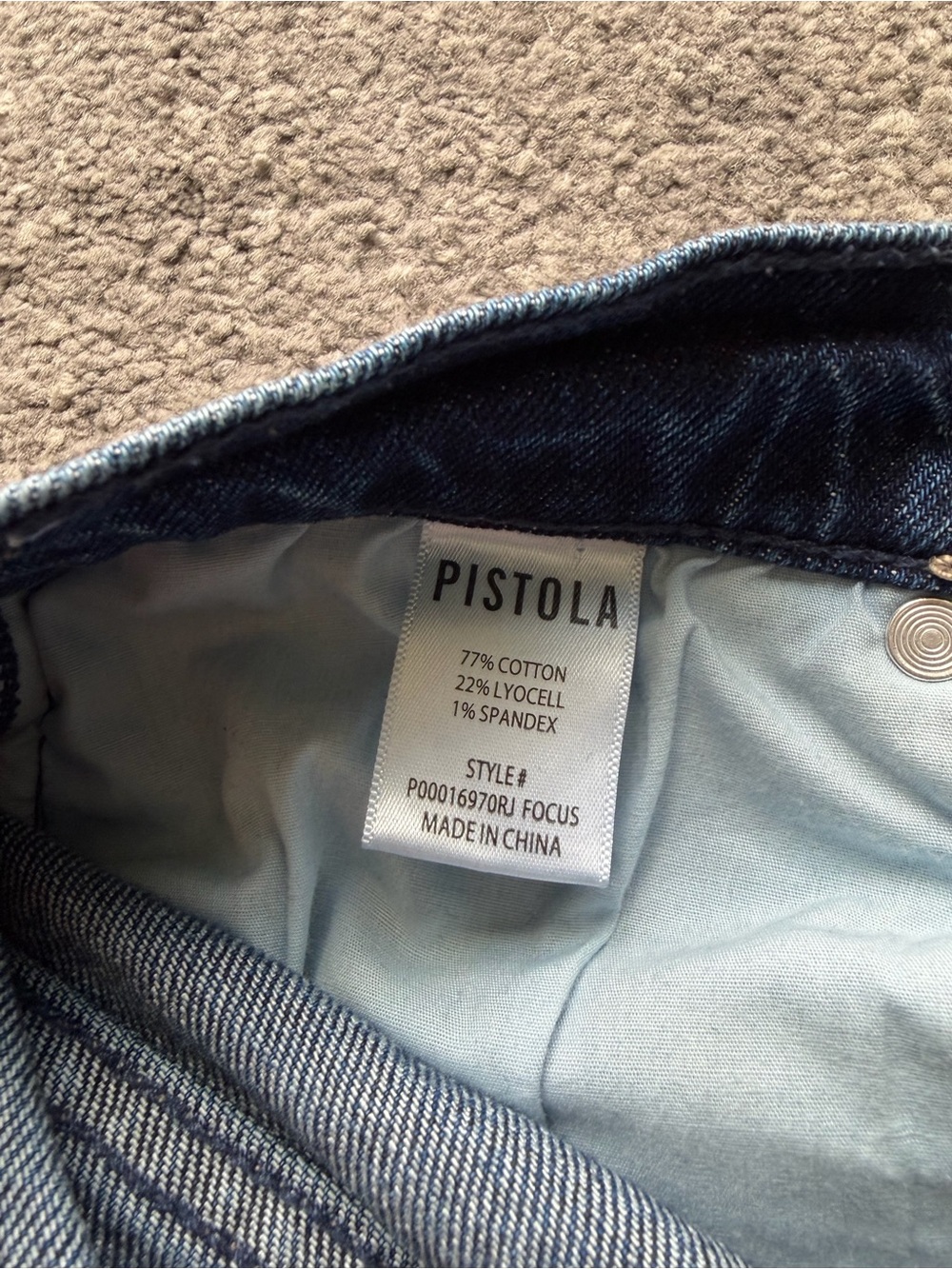 Pistola Bri High Rise Focus Blue Straight Leg Jeans - Picture 6 of 6